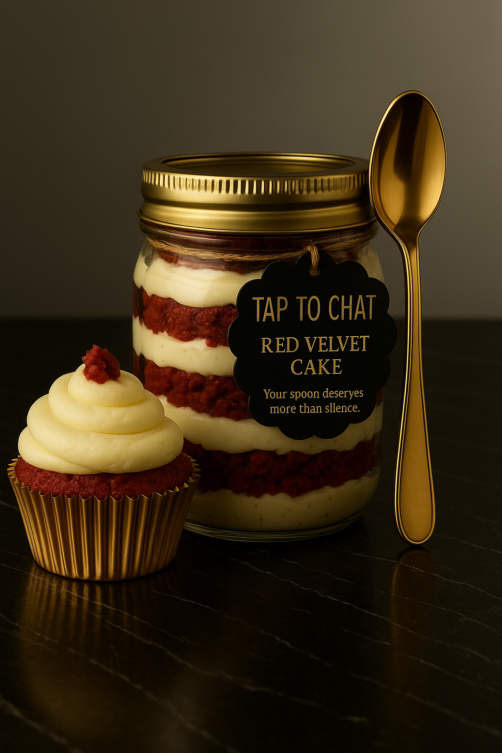 Ruby Red Velvet™ – Classic Cake Jar with 1 Month Diner Chat Access