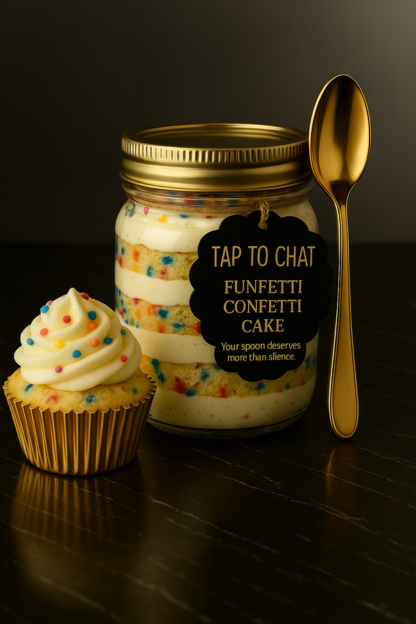 Funfetti Confetti Cake Jar with 1 Month Diner Chat Access